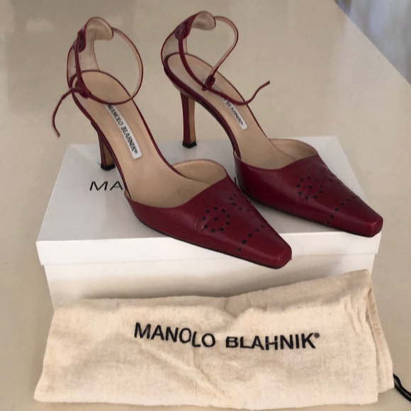 High heel blood red ankle strap - Picture 1 of 1